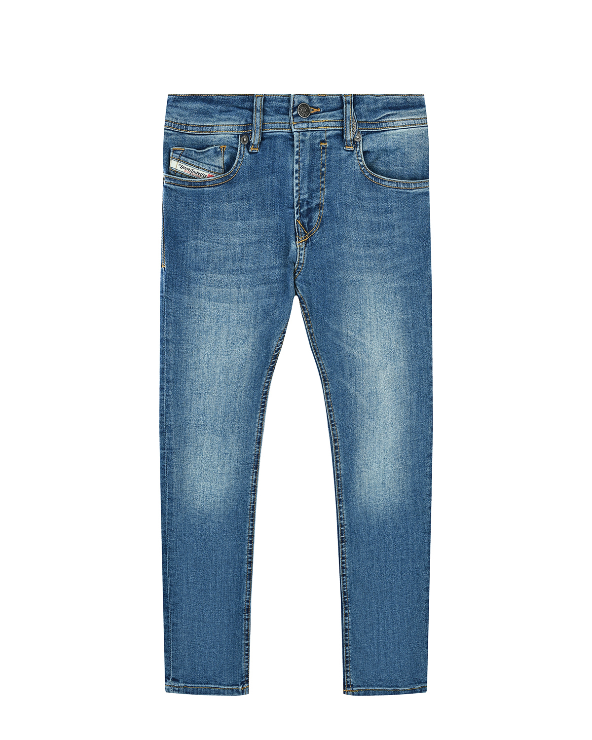 Узкие голубые джинсы Diesel детские, размер 128, цвет голубой