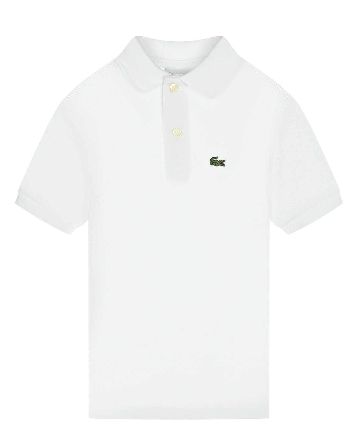 Белая футболка-поло с лого Lacoste детская, размер 104, цвет белый - фото 1