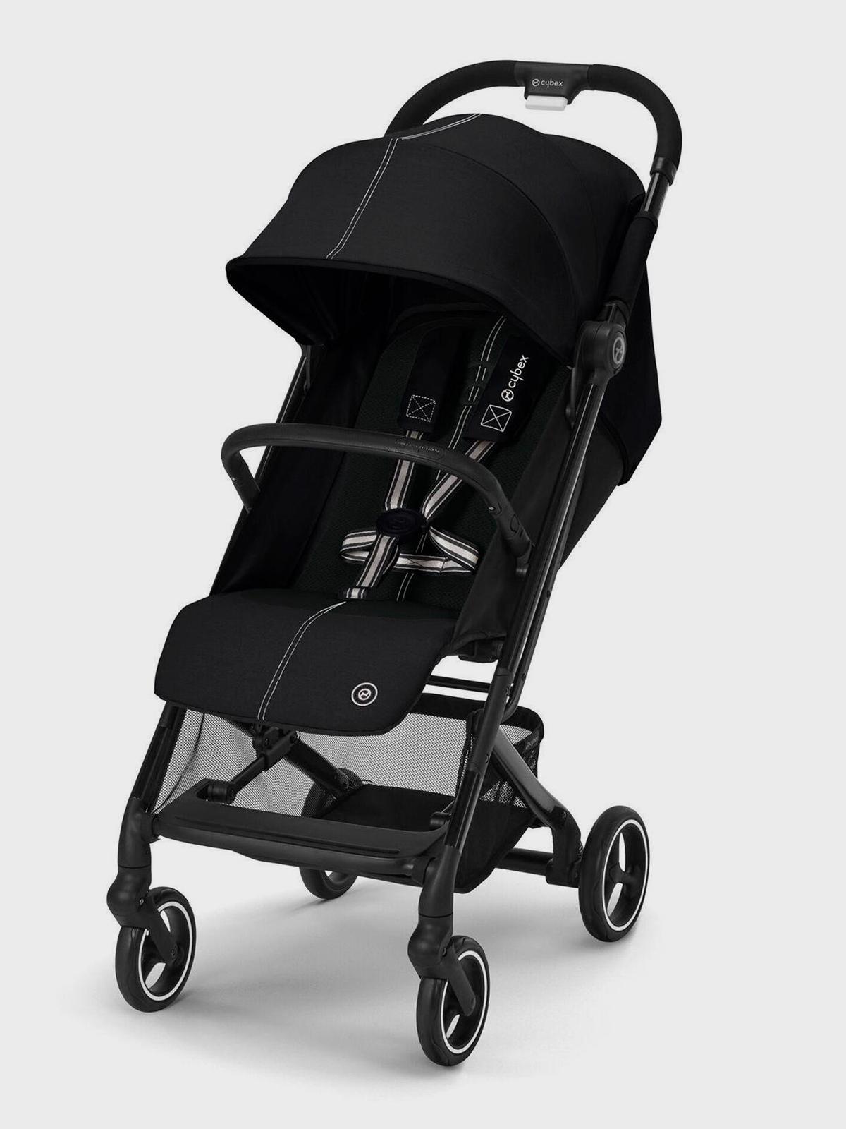 Коляска Beezy Moon Black с дождевиком и бампером CYBEX