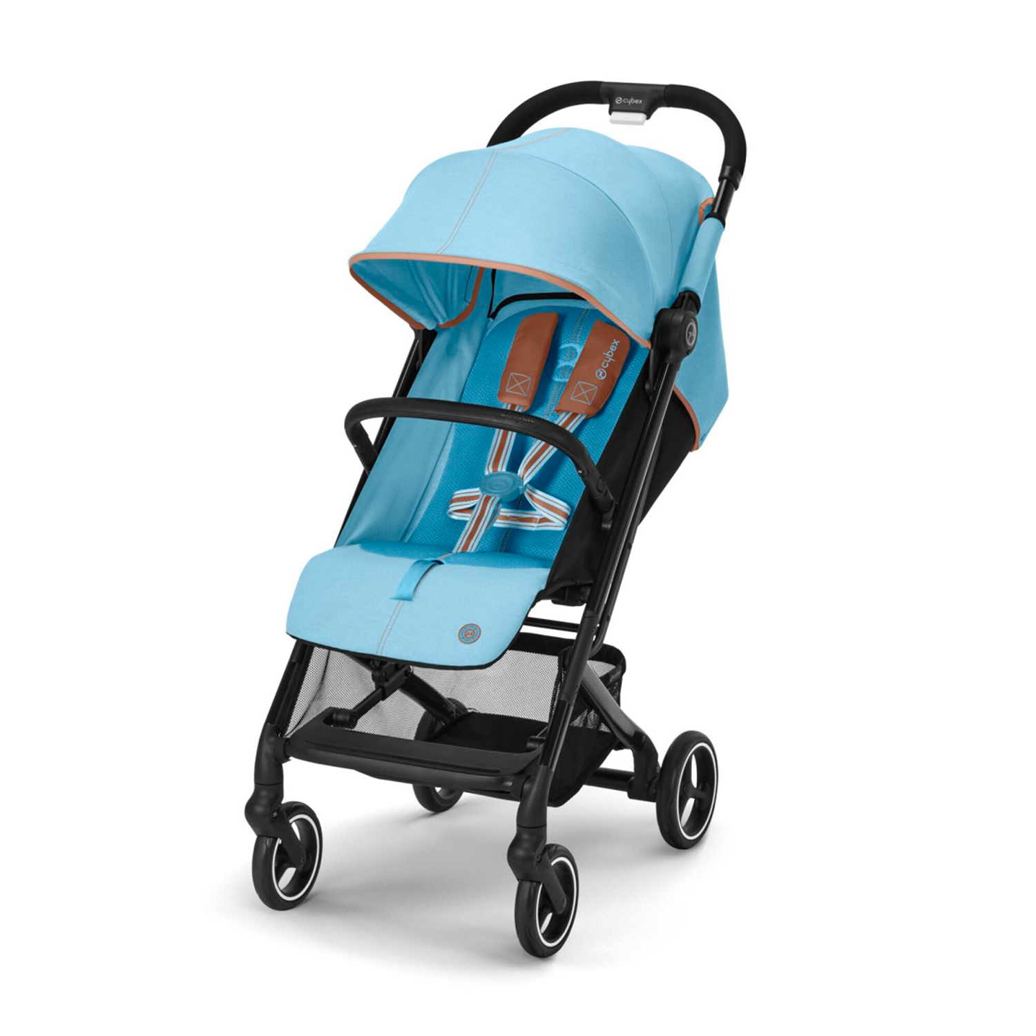 Коляска Beezy Beach Blue с дождeвиком и бампером CYBEX