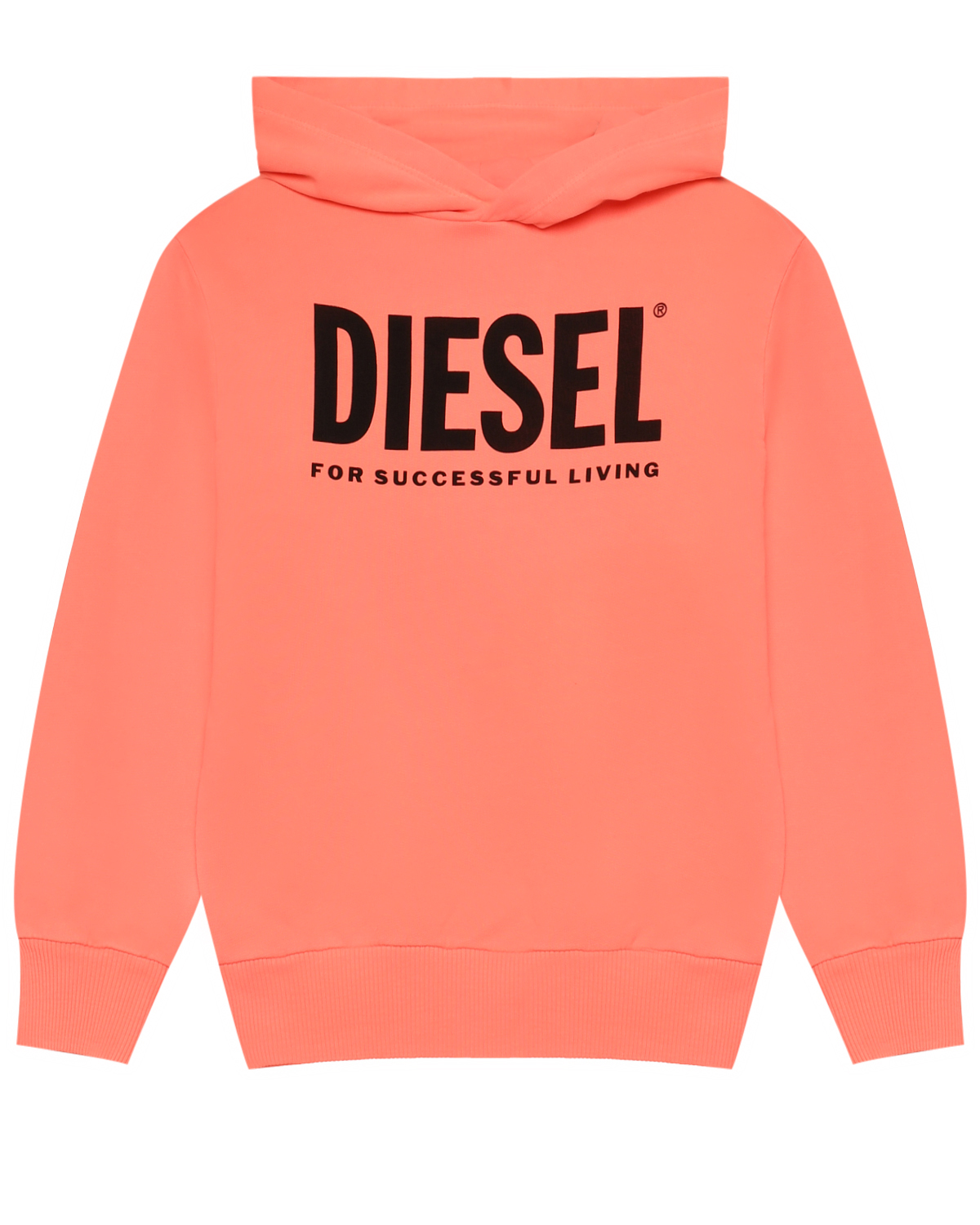 Толстовка-худи кораллового цвета Diesel 8399₽