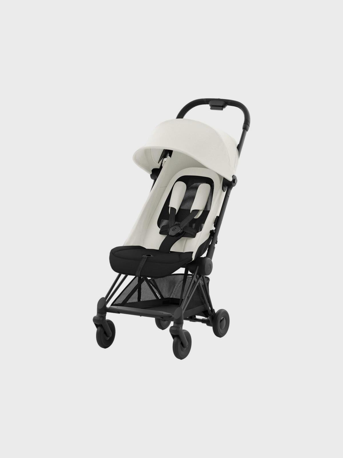 Коляска прогулочная Coya matt black off white с дождевиком CYBEX