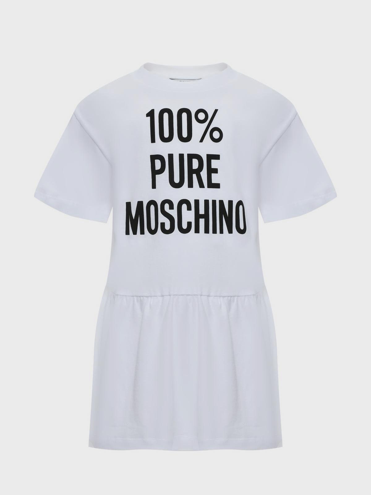 Платье с принтом "100% Pure Moschino"