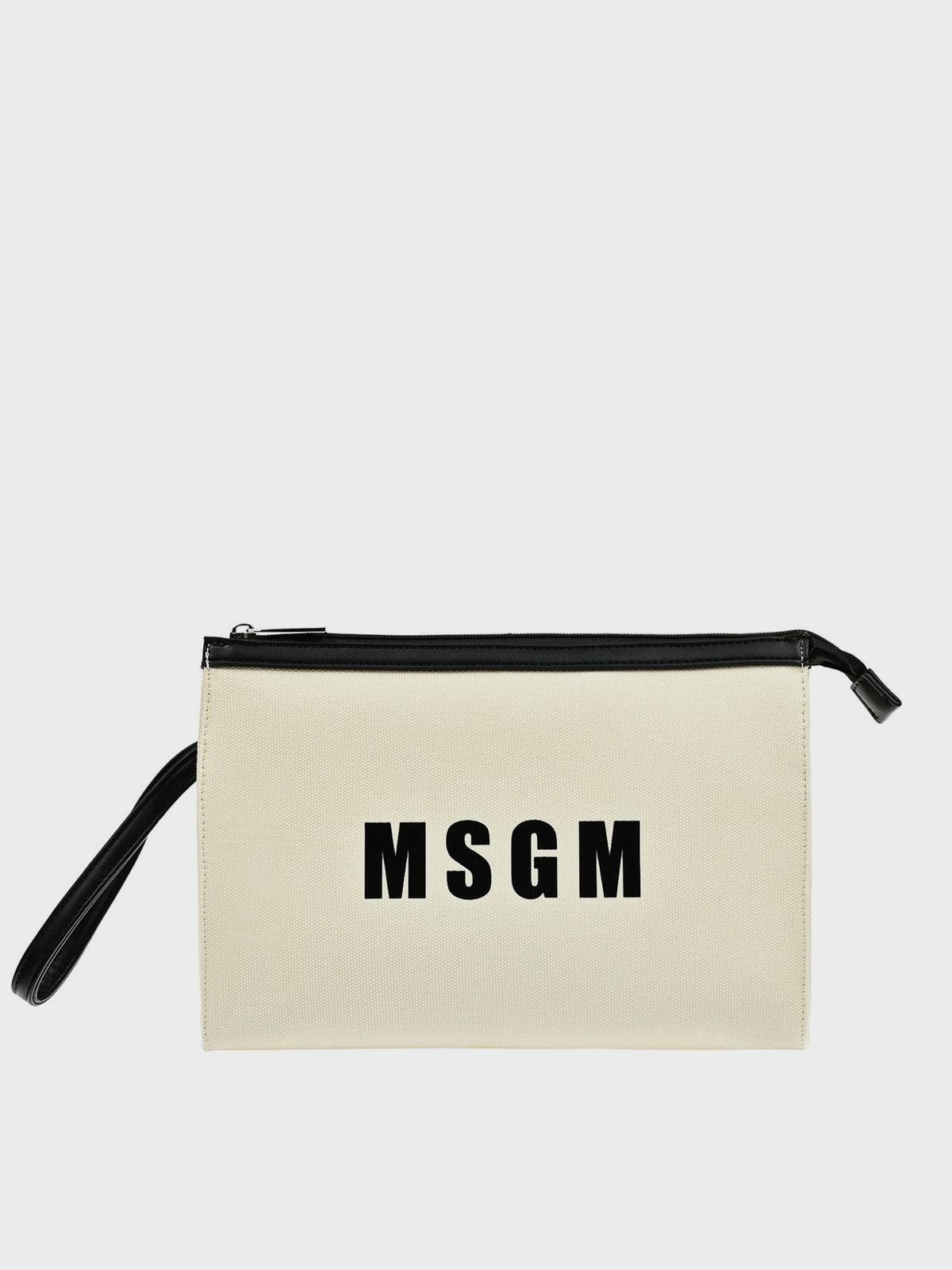 Сумка-косметичка с черным кантом MSGM