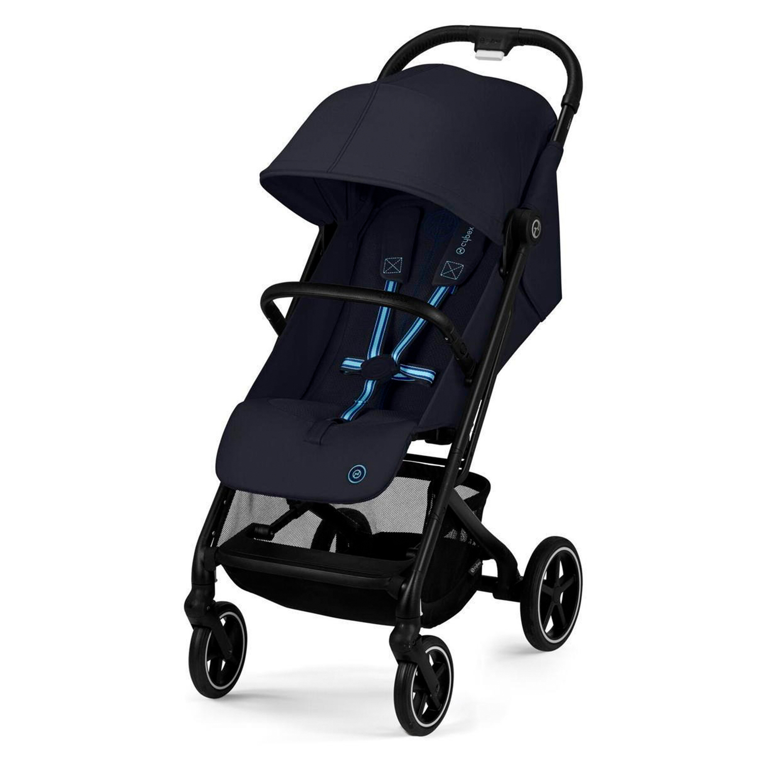 Коляска Beezy Dark Blue с дождeвиком и бампером CYBEX