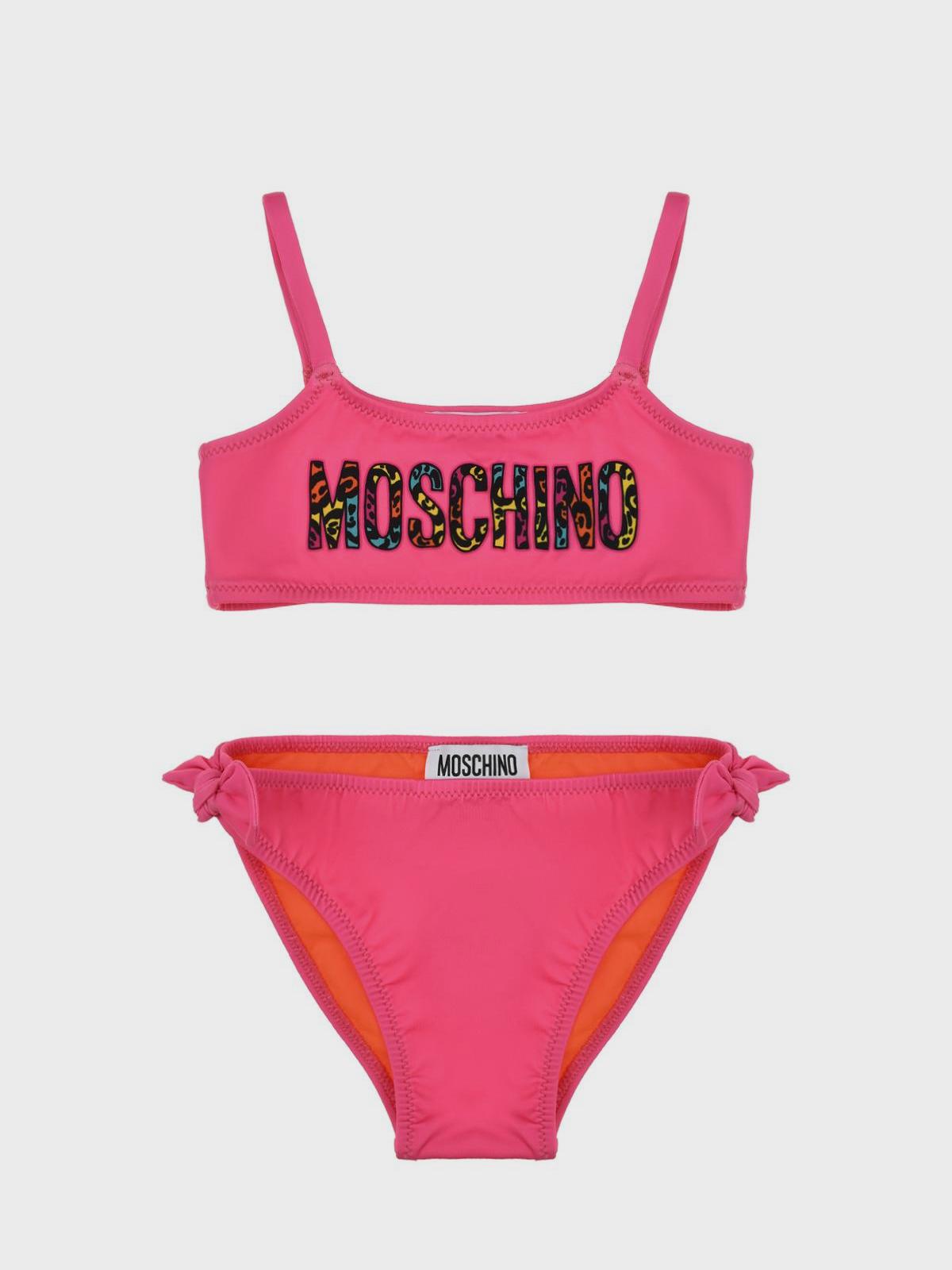 Купальник с леопардовым лого Moschino