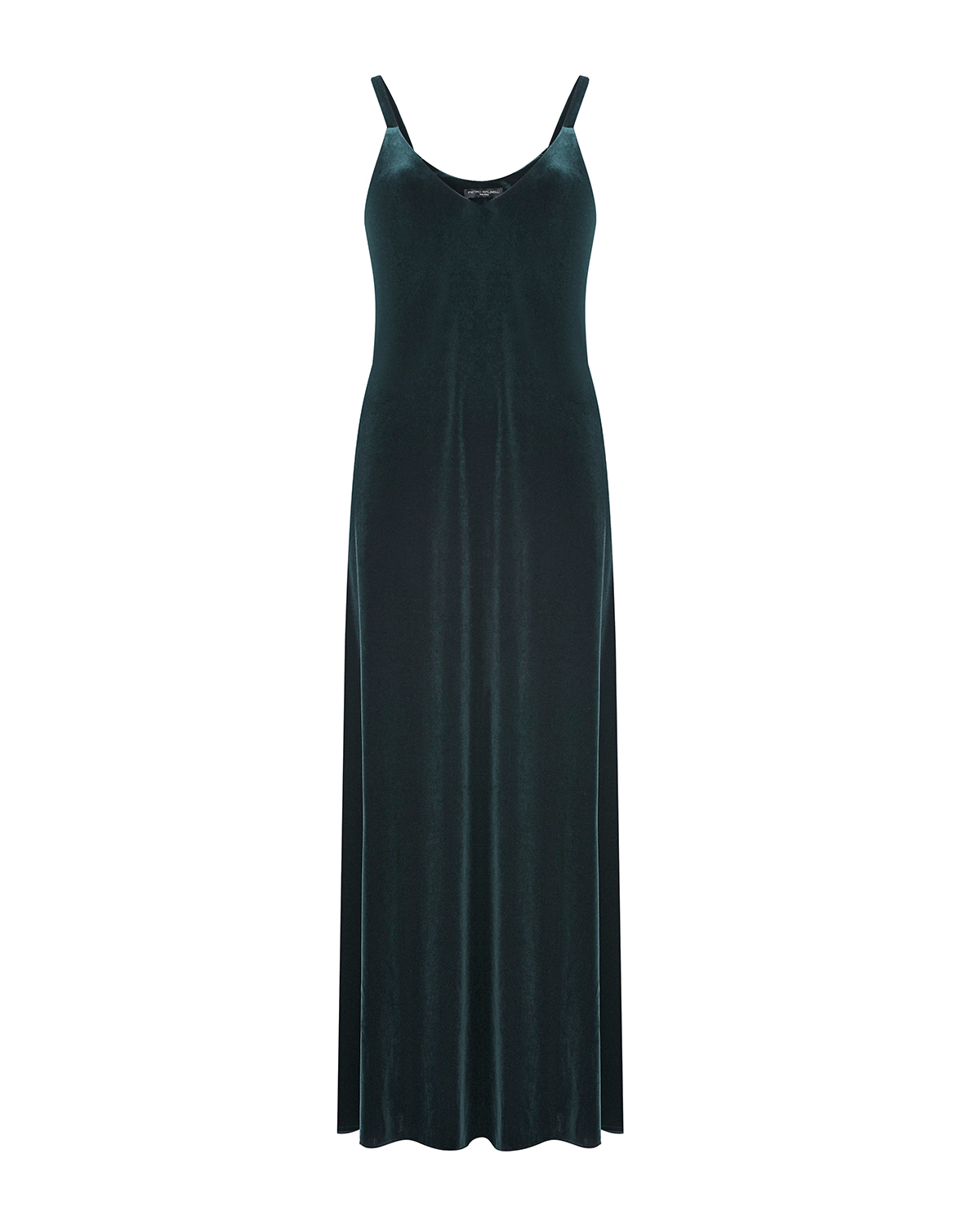 Бархатное платье-комбинация изумрудного цвета Pietro Brunelli, размер 40
