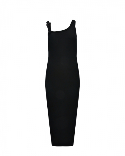 Трикотажное черное платье Versace Jeans Couture | Фото 1