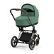 Коляска 2 в 1 CYBEX Priam IV Rosegold 2 в 1 цвет Leaf Green в комплекте со спальным блоком Lux Carry Cot  | Фото 10