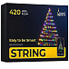 Гирлянда STRING 420 ламп, 3400см, RGB, многоцветный + белый, управление через приложение LinkedSparx | Фото 1