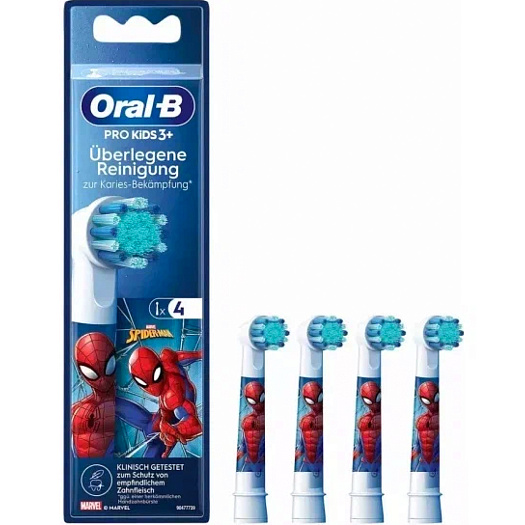 Комплект насадок для электрической зубной щетки Spiderman, 4 шт Oral-B | Фото 1