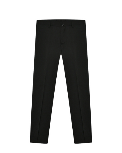 Классически брюки из костюмной шерсти, черные Dal Lago | Фото 1