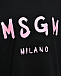 Толстовка с розовым лого, черная MSGM | Фото 6