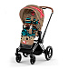 Коляска 2 в 1 Cybex PRIAM IV, люлька, ткань прогулочного блока, накидка FE KK One Love и шасси Chrome Brown  | Фото 2