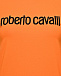 Футболка с лого, оранжевая Roberto Cavalli | Фото 4