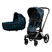 Детская коляска 2 в 1 Cybex PRIAM IV Люлька, ткань прогулочного блока FE Jewels of Nature и шасси Chrome Black  | Фото 1