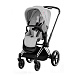 Детская коляска 2 в 1 Cybex PRIAM IV Люлька, ткань прогулочного блока FE KOI и шасси Chrome Black  | Фото 2