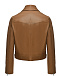 Куртка из натуральной кожи &quot;косуха&quot;, коричневая Yves Salomon | Фото 3