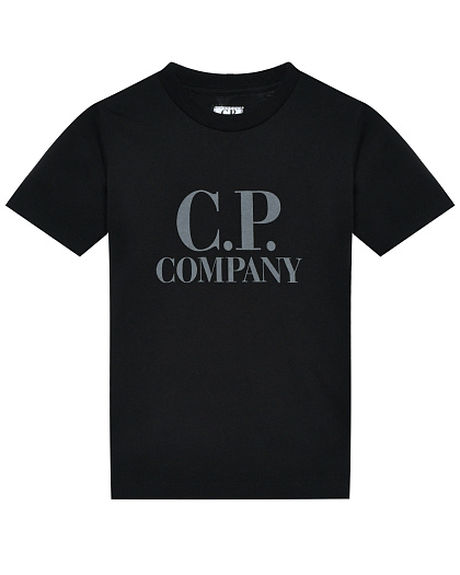 Футболка с лого, черная CP Company | Фото 1