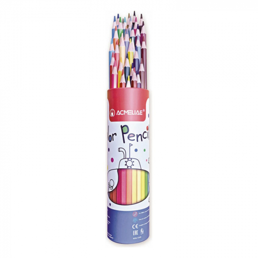 Набор цветных карандашей в футляре-тубусе 36 цветов ACMELIAE | Фото 1