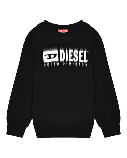 Свитшот с лого, черный Diesel | Фото 1