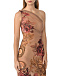 Платье на одно плечо, цветы в азиатском стиле Alberta Ferretti | Фото 7