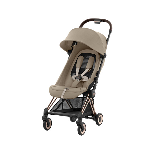 Коляска прогулочная Coya rosegold cozy beige с дождевиком CYBEX | Фото 1