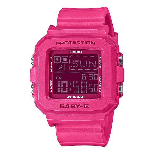 Часы Baby-G BGD-10K фуксия, прозрачный чехол CASIO | Фото 1