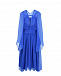 Синее шелковое платье с драпировкой Alberta Ferretti | Фото 2