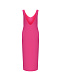 Трикотажное платье миди с V вырезом, розовое Pietro Brunelli | Фото 9