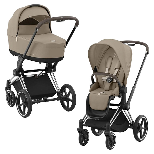 Коляска 2 в 1 Priam IV в комплекте со спальным блоком, cozy beige CYBEX | Фото 1