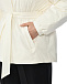 Куртка с капюшоном и поясом, белая Yves Salomon | Фото 8