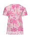 Платье - футболка с бахромой и принтом пальмы, розовое Saint Barth | Фото 2