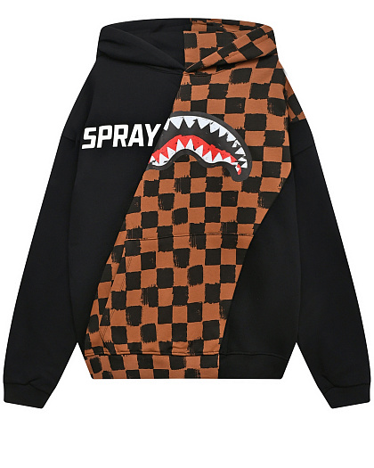 Толстовка-худи, комбинированная SprayGround | Фото 1