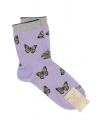Сиреневые носки с принтом "бабочки"
