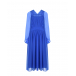 Синее шелковое платье с драпировкой Alberta Ferretti | Фото 1