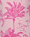 Платье - футболка с бахромой и принтом пальмы, розовое Saint Barth | Фото 3