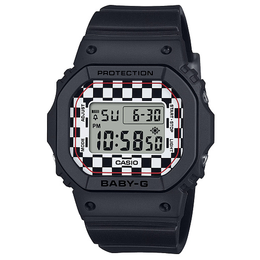 Часы Baby-G с шахматным дисплеем, черные CASIO | Фото 1