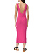 Трикотажное платье миди с V вырезом, розовое Pietro Brunelli | Фото 7