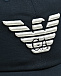 Бейсболка с белым логотипом орла, синяя Emporio Armani | Фото 3