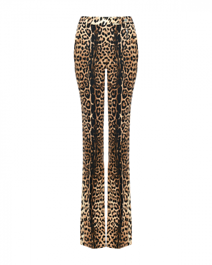 Леопардовые брюки клеш Roberto Cavalli | Фото 1