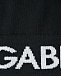 Черная шапка с белым лого Dolce&Gabbana | Фото 3