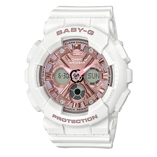 Часы Baby-G с медным циферблатом, белые CASIO | Фото 1