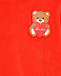Красная толстовка-худи с принтом &quot;мишка с сердцем&quot; Moschino | Фото 3