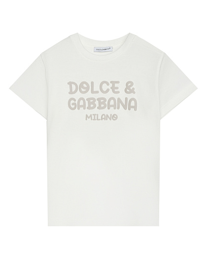 Футболка с лого в тон Dolce&Gabbana | Фото 1