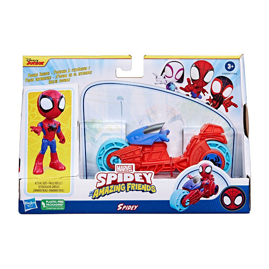 Игрушка &quot;Spidey& Amazing Friends&quot; с мотоциклом HasBro | Фото 1