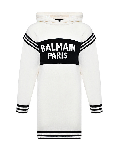 Платье-худи из шерсти и кашемира Balmain | Фото 1