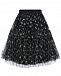 Пышная юбка с серебристыми бантами, черная Monnalisa | Фото 2