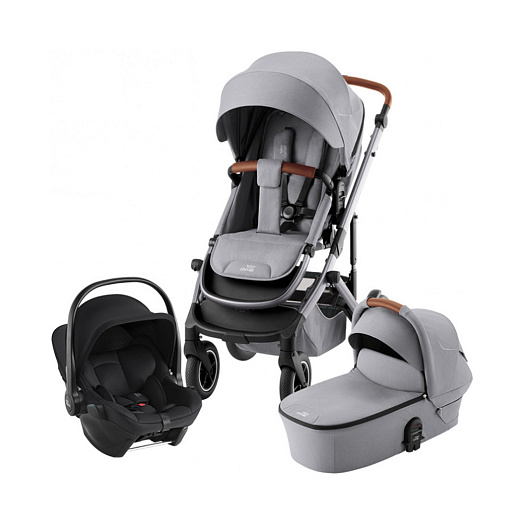 Комплект 3в1 коляска Smile 5Z Frost Grey + BS CORE Space Black Britax Roemer | Фото 1