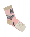 Розовые носки с принтом "бабочки"